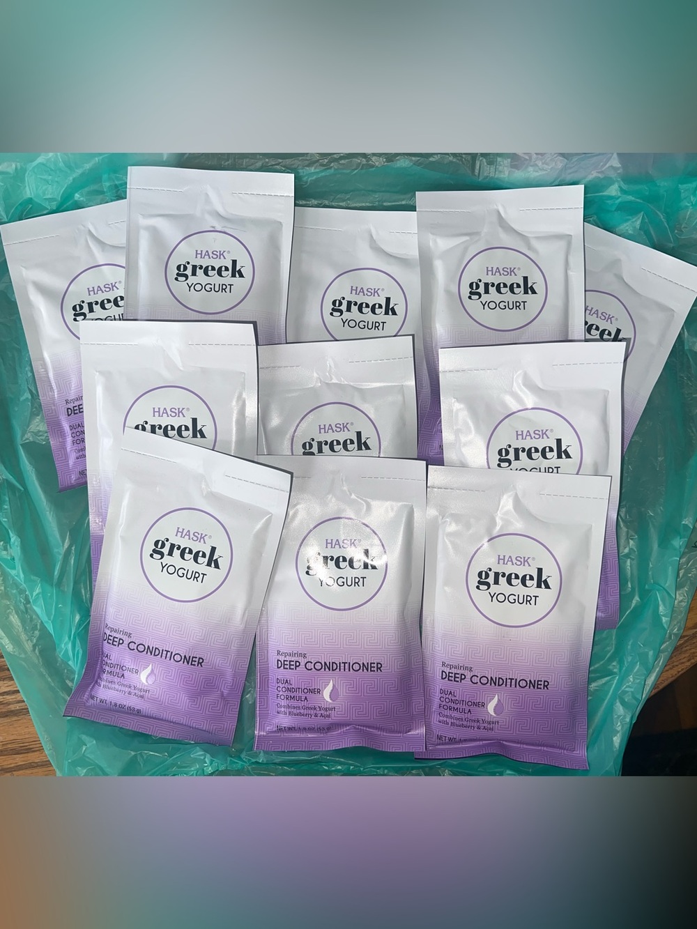 HASK 11 packets Greek Yogurt Deep Repair Conditioner Blueberry Açaí display box